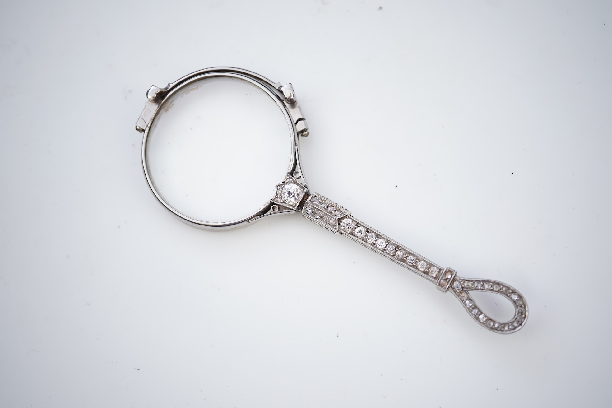 A diamond lorgnette, circa 1920